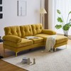 TiramisuBest 82.6" Modern Sectional Sofas Couches Velvet L-Shaped Couches for Living Room, Bedroom - 2 of 4