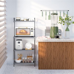 MOEPISY 4-Tier Kitchen Microwave Storage Rack with Metal Shelves - 1 of 4