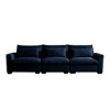Corduroy Deep Seat 3-Seater Sofa with Wide Seat and 3 Waist Pillows for Living Room or Bedroom - 4 of 4