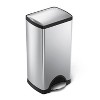 simplehuman 30L Rectangular Kitchen Step Trash Can Stainless Steel with Soft-Close Lid: 7.9 Gallon Indoor Garbage Bin - image 3 of 4