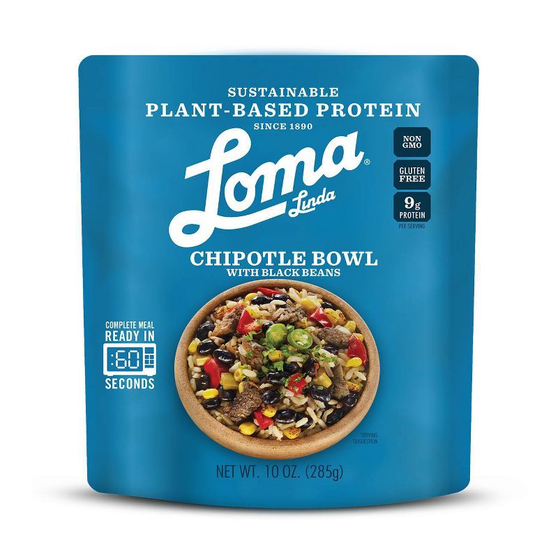 Loma Linda Gluten Free and Vegan Plant-Based Protein Chipotle Bowl - 10oz, 1 of 2