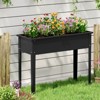 Costway Raised Garden Bed Elevated Metal Planter Box with Legs Drainage Holes Gardening Box - 2 of 4