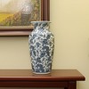 HomeRoots 24" Blue And White Chinoiserie Porcelain Urn Table Vase - 2 of 4