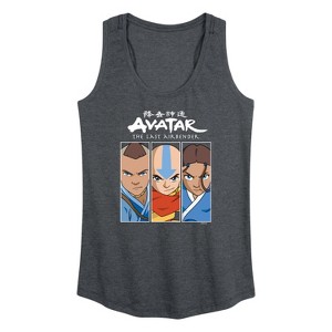 Women's - Avatar: The Last Airbender - Sokka Aang Katara Graphic Racerback Tank - 1 of 4