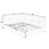 Full Size Upholstered Bed Frame, Velvet Tufted Platform Bed with Armrests and Backrest, No Box Spring Needed - Baofuwish - 4 of 4