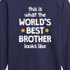 Boys' - Instant Message - Worlds Best Brother Long Sleeve Graphic T-Shirt - 2 of 4