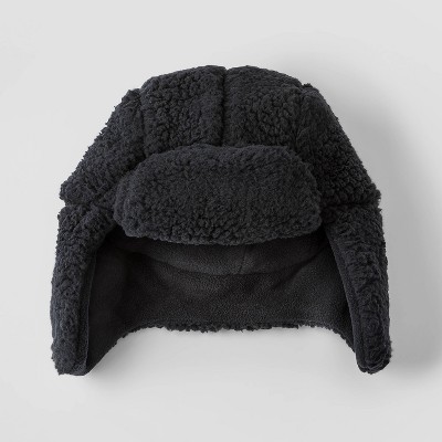 Boys' Teddy Fleece Hat - Cat & Jack™ Black