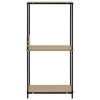vidaXL Small Straight Multi-Use Book Shelf with Sturdy Engineered Wood and Steel Structure - Black and Oak Finish - Indoors and Outdoors Compatible - 4 of 4
