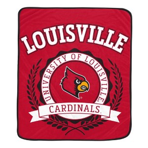 NCAA Louisville Cardinals Crest Ultra Soft Blanket - 1 of 2