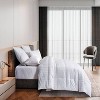 350 Thread Count Oversized Damask Cotton White Goose Down and Feather Comforter - Blue Ridge Home Fashions - 3 of 4