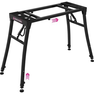 Refurbished Liquid Stands Collapsible Piano Keyboard Stand - Adjustable and Portable Heavy Duty Music Stand - Fits 54-88 Key Musical Keyboard Table - 1 of 4