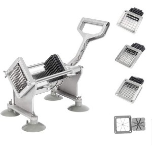 ROVSUN Commercial Vegetable Chopper French Fry Cutter Potato Slicer with 1/2'', 3/8'', 1/4'', 8-Wedge Blades and Pusher Blocks for Home & Kitchen - 1 of 4
