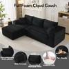 108" Sectional Couches for Living Room, L-Shaped Plush Corduroy Fabric Upholstered Modular Sectional Couches - 4 of 4