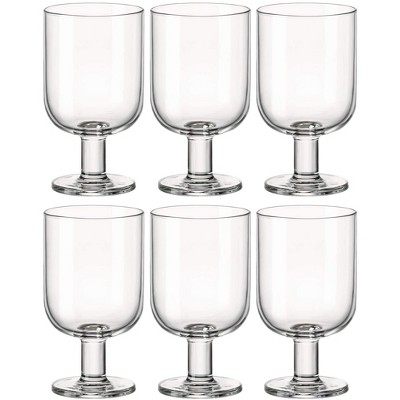 Bormioli Rocco Hosteria 9.5 oz. Large Stackable Wine Glasses (Set of 6)