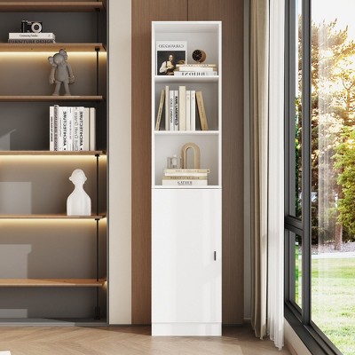 Famapy Combination Living Room Display Cabinet Tempered Glass Display Cabinet Storage Solutions