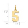 Black Bow Jewelry 14k Yellow Gold, Athletic Collection, Small Polished Number 5 Pendant - 4 of 4