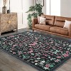 Fulvari Area Rugs,Washable Floral Area Rugs, Non-Slip and Stain Resistant Soft Throw Indoor Carpet for Dining Room Kitchen Home Decor - 4 of 4