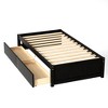 CAVINAS Twin Size Bed Modern Pine Bed Frame with 2 Storage Drawers and Slats for Bedroom, No Box Spring Needed - 4 of 4