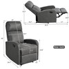Modern Manual Recliner Chair with Adjustable Backrest, 3 Recline Positions, Living Room Home Theater - 2 of 4