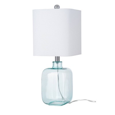 21" Coastal Glass Table Lamp Sea Foam (Includes LED Light Bulb) - Cresswell Lighting