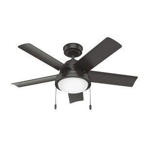 Hunter Fans 44" Noble Bronze Seawall Lighted Ceiling Fan with LED Pull Chain Wet Rated Finish - 1 of 3
