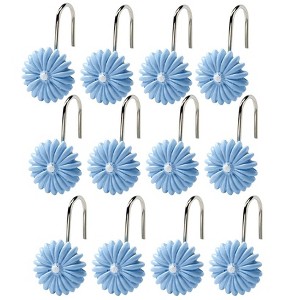 The Lakeside Collection Spring Poppy Bath Collection - Set of 12 Shower Hooks - 1 of 2