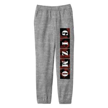 Gremlins "Gizmo" Military-Style Text With Squares Youth Heather Gray Graphic Jogger Pants