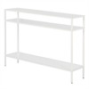 42 Inches Matte White Metal Console Table - Henn&Hart - 4 of 4