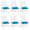 vidaXL Chair Cushions 6 pcs Light Blue 15.7"x15.7"x2.8" Oxford Fabric - 4 of 4