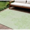 Mint Green Artichoke Green And Ivory Floral Washable Indoor Outdoor Area Rug - 2 of 4