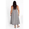 Women's Plus Size Stripe Zaya Dress - black | CITY CHIC - 3 of 4
