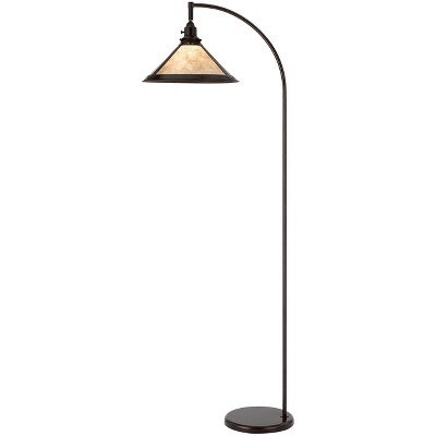 Cal Lighting BO-3122FL-BZ 60W Downbridge Adjustable Metal Floor Lamp with Mica Shade