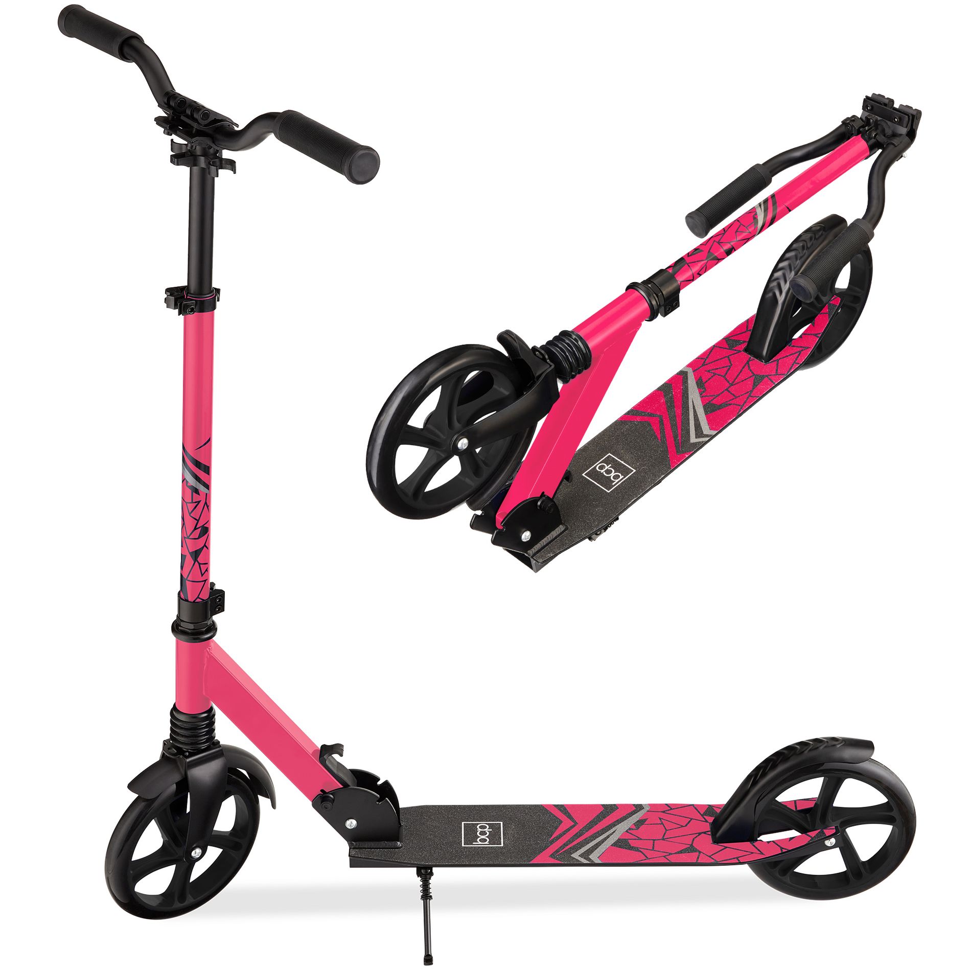 Best Choice Products Kids Height Adjustable Kick Scooter w/ Carrying Strap, Non-Slip Deck, Kickstand - Pink