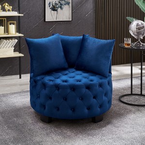 Lyngins Modern Upholstered Tufted Leisure Chair Stool with Pillows,Small Accent Chair for Living Room,Bedroom,Office - 1 of 4