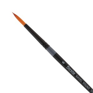 Creative Mark Beste Golden Taklon Nadel Round #2 - 2 Pack Artist Brush, Professional Watercolor Brushes, For Acrylic Painting, Short Handle, Sharp - 1 of 4
