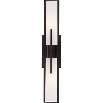 Possini Euro Design Midtown Modern Wall Light Bronze Metal Hardwire 23 ...