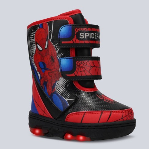 Toddler Marvel Spider Man Winter Boots Black Red 10T