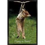 Trends International Famous Kitten Hang In There Poster Framed Wall Poster Prints