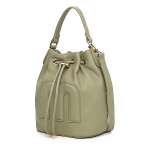 MKF Collection Soraya Buckle Shoulder Bag Faux Leather Handbag for Women by Mia K- Sage - 1 of 4