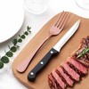 NewHome "48-Piece Stainless Steel Silverware Set for 8, Knife Fork Spoon Flatware, Dishwasher Safe for Home & Restaurant" RoseGold - 3 of 3
