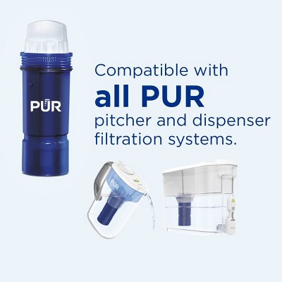 PUR PLUS 11-Cup Blue and White Water Filtration Pitcher