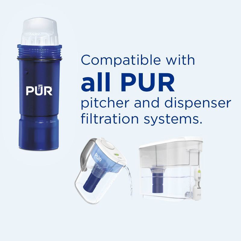 PUR PLUS 11 Cup Water Pitcher Filtration System White/Blue PPT110WA, 3 of 12