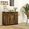 Resenkos Kitchen Sideboard with Solid Wood Top, 3 Drawers and Adjustable Shelf, - 2 of 4