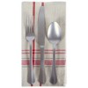 Design Imports  French Stripe Napkin Set 6 Piece, Taupe/Red, 20X20" - 2 of 4