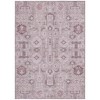 Pink Mauve And Blush Oriental Washable Indoor Outdoor Area Rug - 4 of 4
