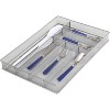 YBM Home Multi Compartment Sectional Wire Mesh Silver Drawer Organizer for Silverware and Gadgets, Pack of 12 - 4 of 4