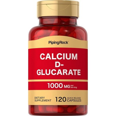 Piping Rock Calcium Supplement | Calcium D-Glucarate 1000mg | 120 Capsules