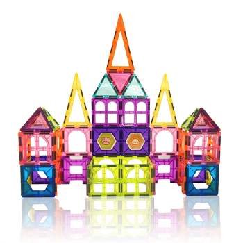 Contixo Tiles ST4 -Kids Toy Magnetic Building Shapes -112 PCS 3D Building Blocks STEM Construction