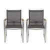PAGED Set of 2 Patio Dining Chairs,Modern Outdoor Dining Chairs with Aluminum Frame,24.5 inch Chairs Suitable for Patio,Garden, - 4 of 4