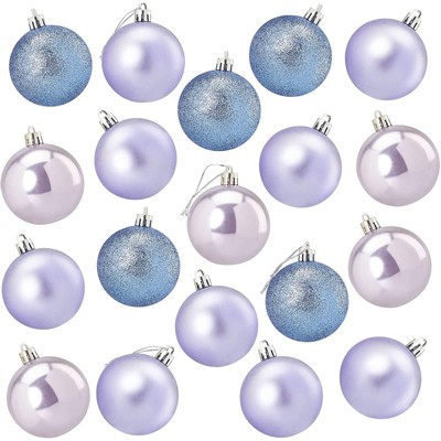 Juvale 36 Pack Light Purple Christmas Tree Ball Ornaments, Christmas Decorations Holiday Decor, 2.3 in